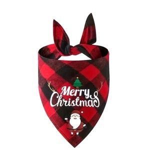 Dog Christmas Bandana Red & Black Check